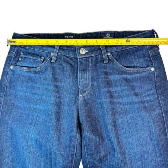 AG ADRIANO GOLDSCHMIED The Stilt Cigarette Skinny Leg Jeans Women Sz. 28 R Blue - Picture 11 of 15